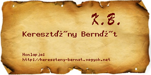 Keresztény Bernát névjegykártya